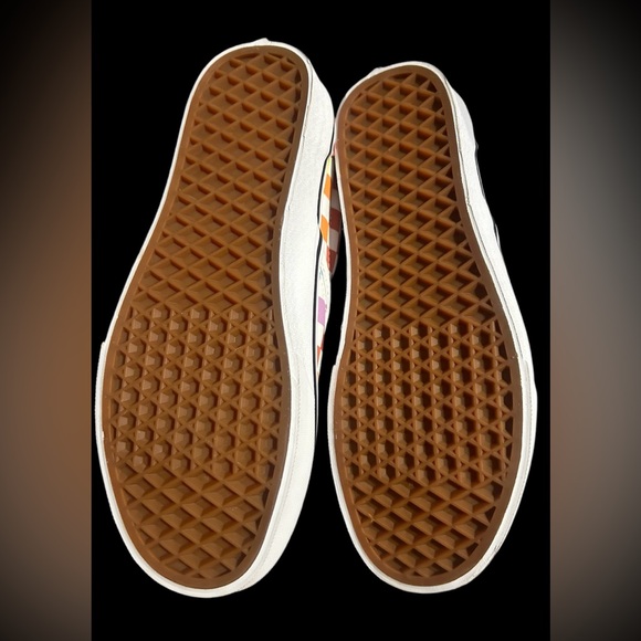 Vans checkered multicolor slip on loafers flat shoe mens 6.5 teens boys unisex - Picture 3 of 6